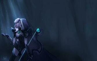 Wallpaper Girl Light Bow Archer Art Traxex Dota Drow