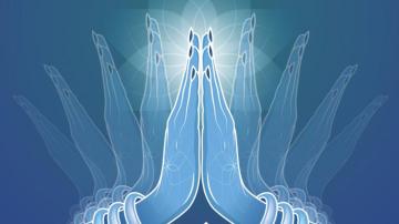 Buy Blue With Namaste Greeting Wallpaper Online In