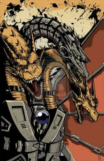 Mecha King Ghidorah Wallpaper Colors By