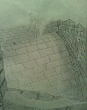 Great Wall Of China Drawing Wallpaper