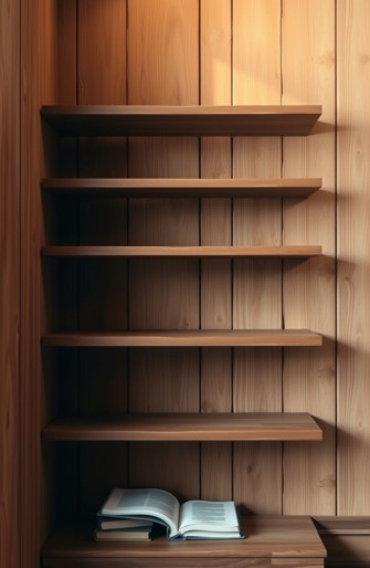 Empty Bookshelf Wallpaper