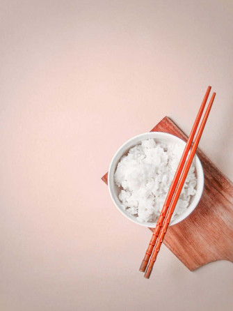 Minimalist Food Presentation On White Plate Wallpaper
