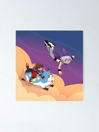 Sora Riku Spirits Background Poster By Mintyskulls