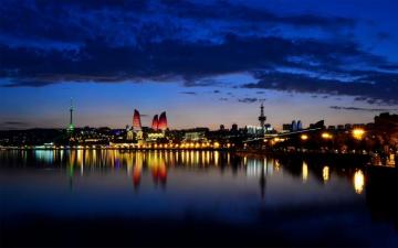 Baku At Night HD Wallpaper Azerbaijan Travel Day Tours Cool