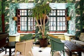 Martinique Banana Leaves Wallpaper Home Decor