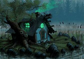 Witch Hut Computer Wallpaper Desktop Background