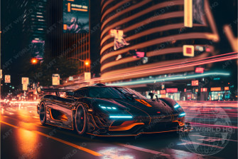 Title Koenigsegg Supercar In Dynamic Nightscape Artworldhq
