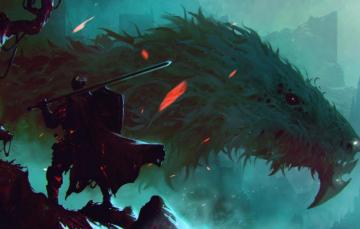 Wallpaper Dragon Monster Armor Sword Warrior Face Fantasy