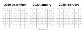 December January February Calendar Wallpaper Year