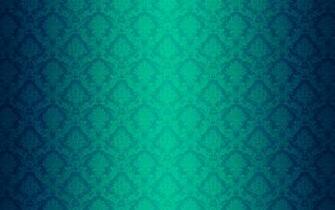 Teal Damask Background Wallpaper Ii By
