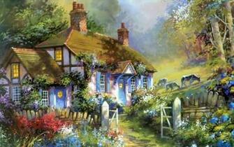 Wallpaper Cottage Garden Gardens