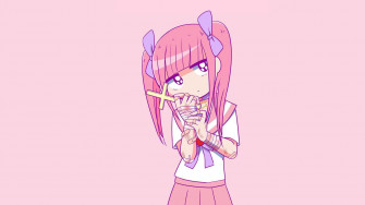 Pink Kawaii Background Wallpaper