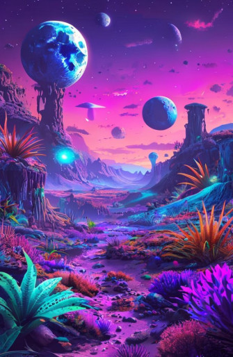 Alien Planet Landscapes Wallpaper