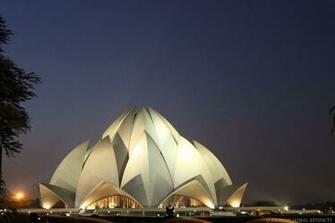 Incredible India Bahai Temple Desktop And Mobile Wallpaper