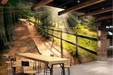 European High Quality Luxury Photo Wallpaper Small Road Scenery Tv