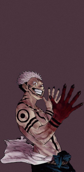Ryomen Sukuna Grinning Jujutsu Kaisen iPhone Wallpaper