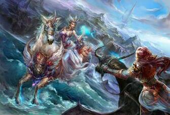 Forsaken World Shenmo Online Girls Fantasy Elves Wallpaper