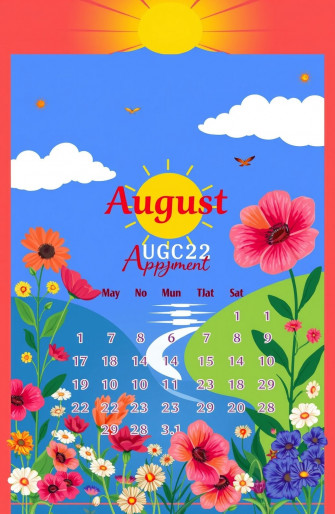 August Calendar Wallpaper