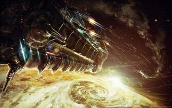 Spaceship Battle Wallpaper