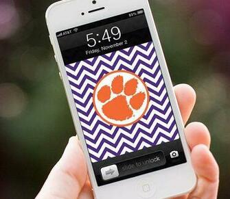 Chevron Clemson Tigers iPhone Wallpaper Home