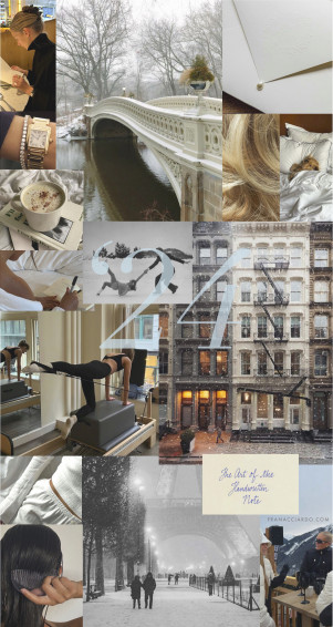 January Moodboard Desktop iPhone Wallpaper