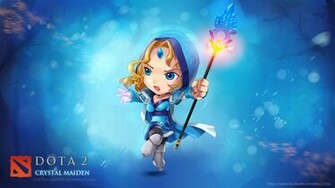 Dota Wallpaper Dota2 Crystal Maiden Chibi Style