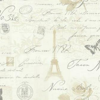 Silver Calligraphy French Paris Holden Decor Wallpaper