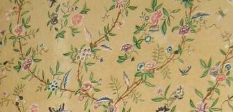 Painted Wallpaper This Rare Example Of Hand Chinese