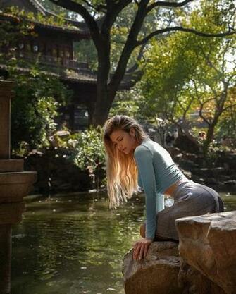 HD Wallpaper Nata Lee Women Model Blonde Long Hair Fountain