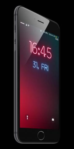 Setup Just Found This Wallpaper Looks Dope With Neon Widget
