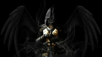 Angel Wings Black Sword Gothic Dark Reaper Grim Angels Wallpaper