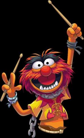 The Animal Muppet Drums Wallpaper Cartoon Art