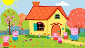 Peppa Pig House Wallpaper