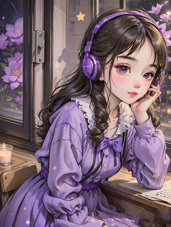 Beautiful Girl Cartoon Image Wallpaper