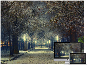 Winter Night Desktop Background Wallpaper