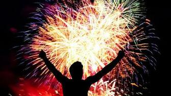 Happy New Year Fireworks Car Wallpaper
