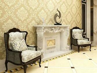 Non Woven Flocking Wallpaper Living Room Stereo Anaglyph
