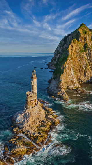 Cape Aniva Lighthouse Russia Island Scenery Wallpaper iPhone Phone