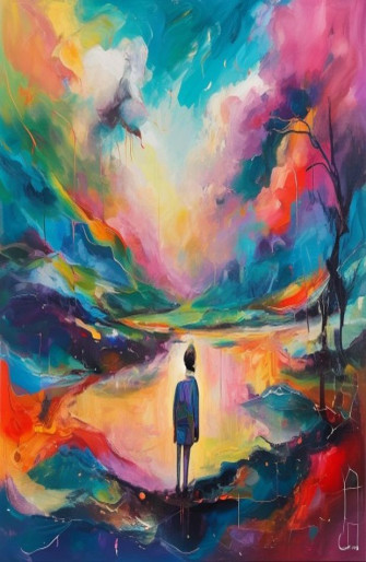 Abostrak Alone Boy Wallpaper