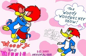 Disney Pictures Couple Winnie And Woody Woodpecker Wallpaper