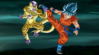 Gold Frieza Vs Ssgss Goku No Aura By Eymsmiley