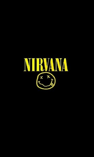 Music Smiley Nirvana Face Logos Black Background Wallpaper