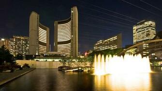 Toronto City Downtown At Night Wallpaper