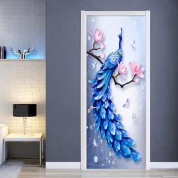 3d Embossed Branches Murals Wallpaper Living Room Door Sticker