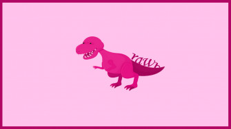 Cute Pink Dinosaur Wallpaper