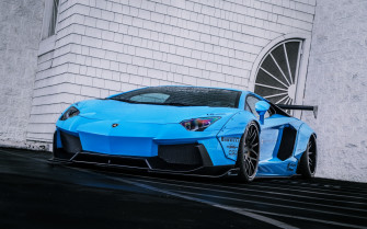Lamborghini Aventador Blue Wallpaper HD