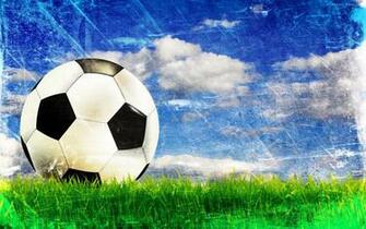 Ball On The Grass Wallpaper Stock Photos