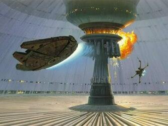 Star Wars Explosions Death Millennium Falcon X Wing Concept Art