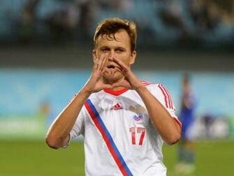 Denis Cheryshev Russian National Team Player On The Field