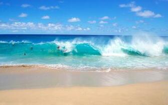 Fun On The Playful Ocean Waves Wallpaper Beach